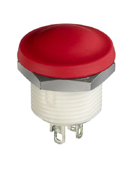 APEM IX Series Push Button Switch, Momentary, Panel Mount, 12mm Cutout, NC/NO, Red LED, 28V dc, IP67, IP69K