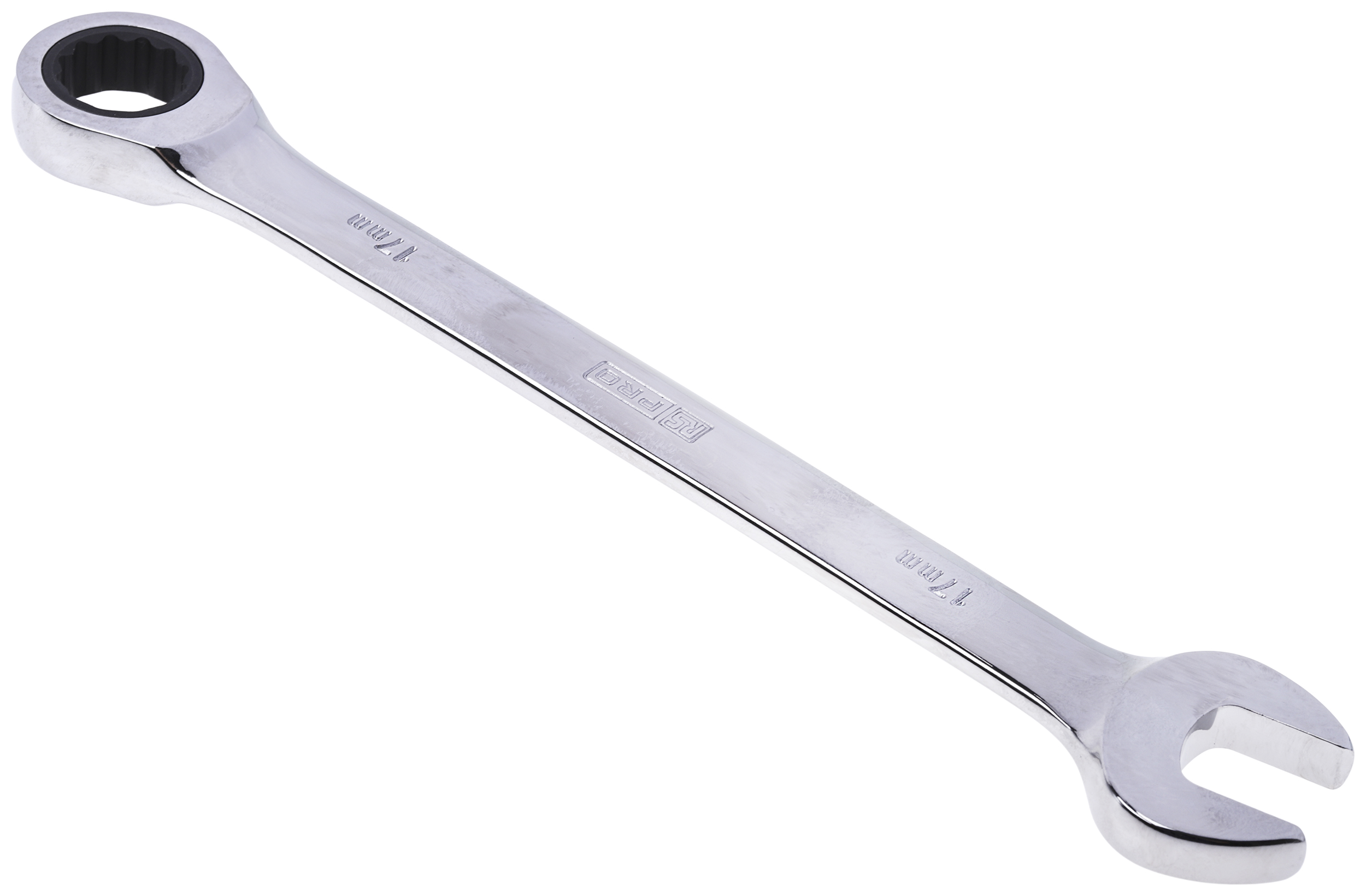 RS PRO Combination Ratchet Spanner, 17mm, Metric, Double Ended