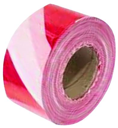 RS PRO Red/White PE 100m Barrier Tape