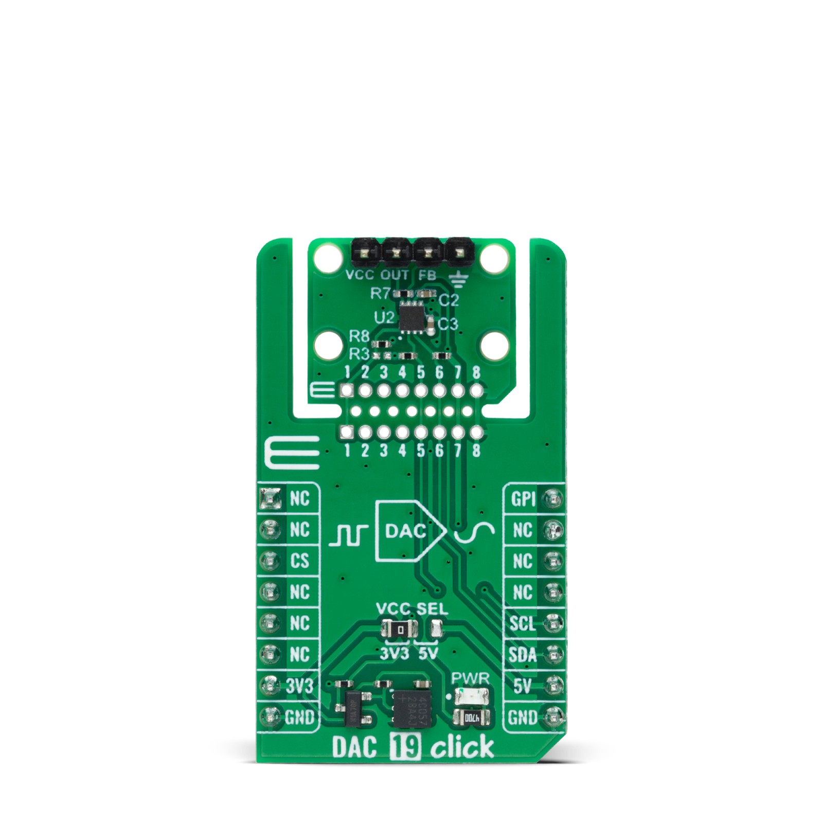 MikroElektronika MIKROE-6406, 10 Bit Automotive Grade Voltage-Output Digital To Analog Converter From Texas Instruments