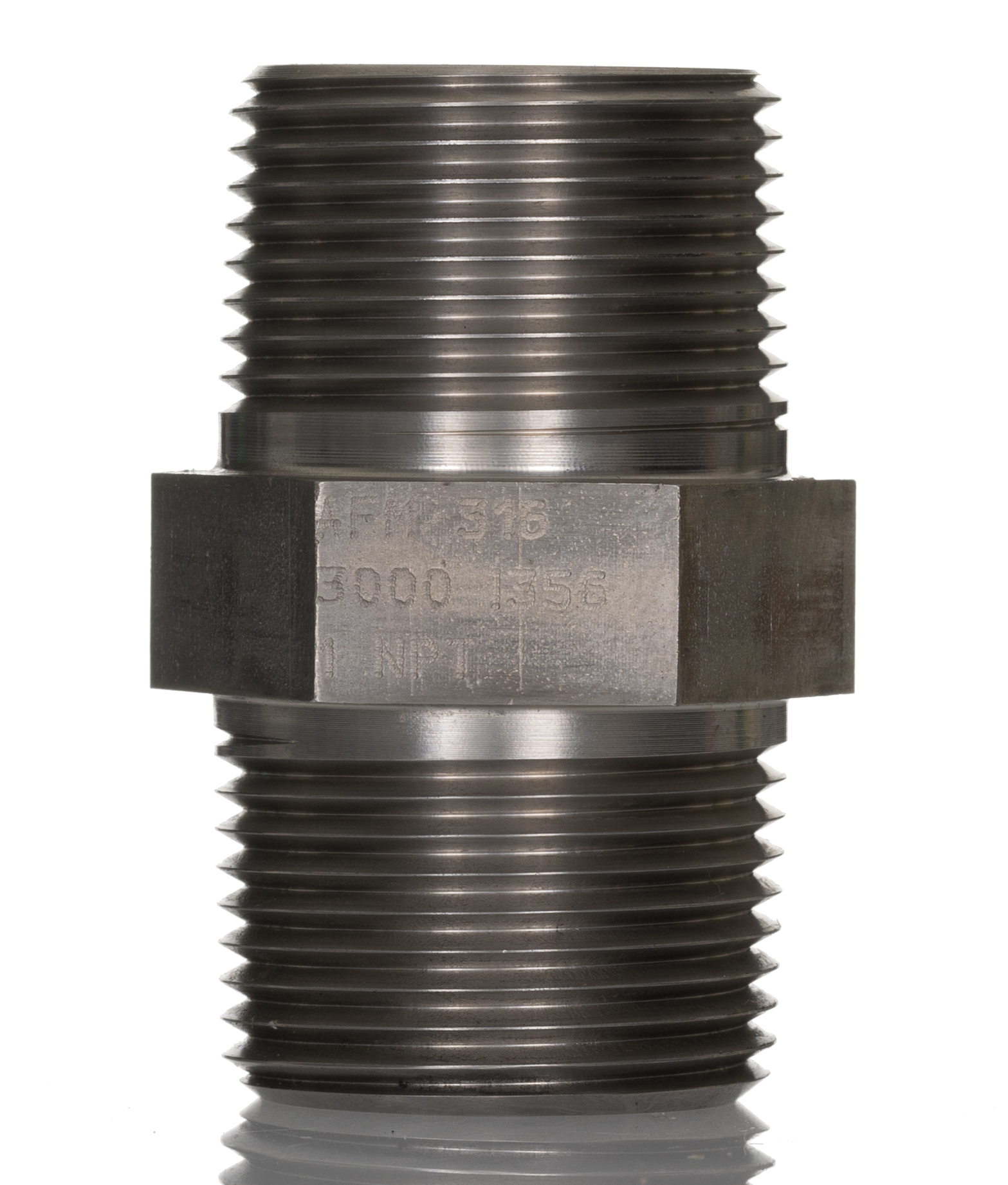 RS PRO Stainless Steel Pipe Fitting Hexagon Nipple Joint, Male NPT 1in x Male NPT 1in
