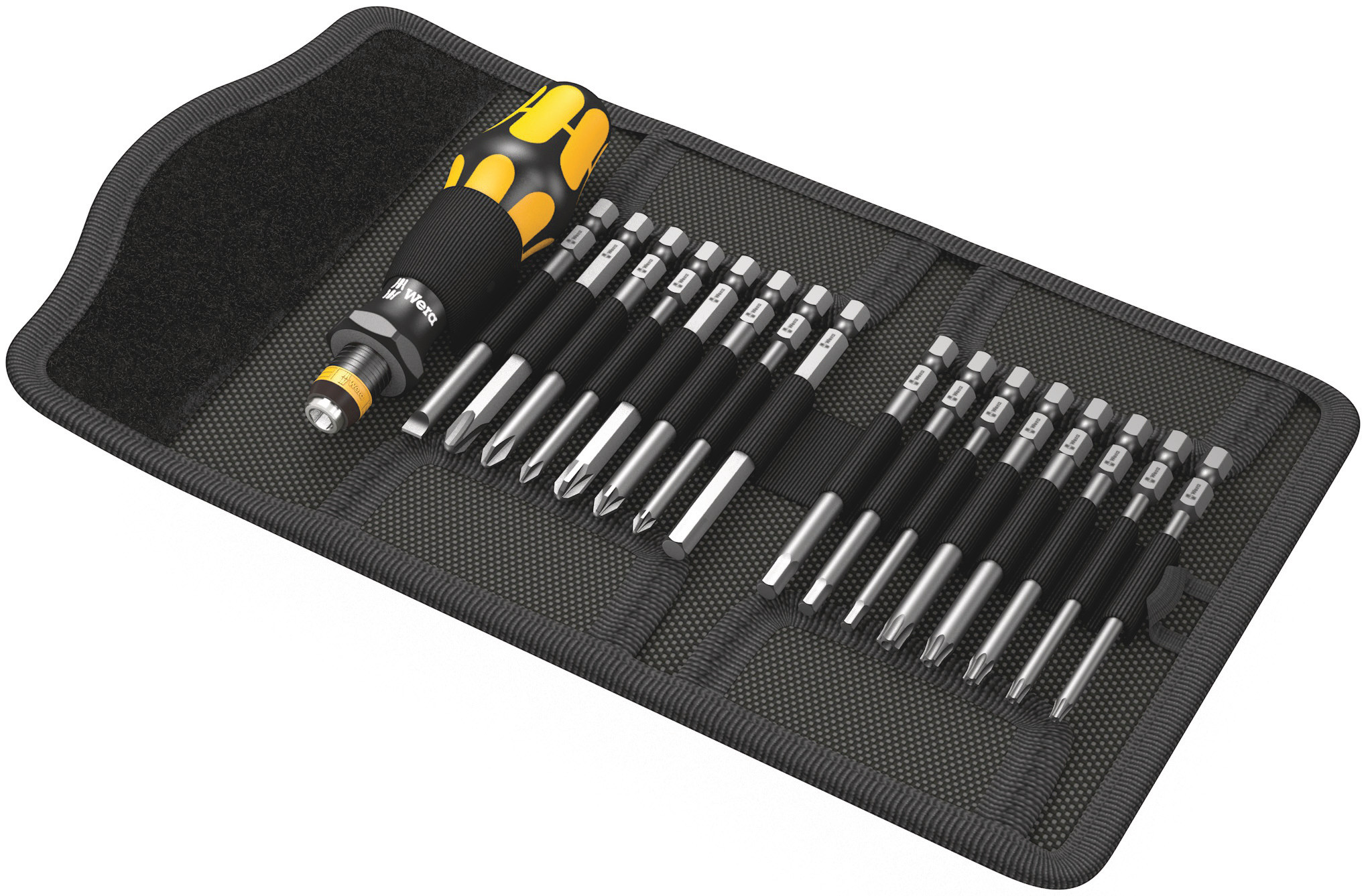 Wera 1/4 in Hexagon Phillips, Pozidriv, Slotted, Torx Anti-Static Screwdriver Bit Set, 155 mm length