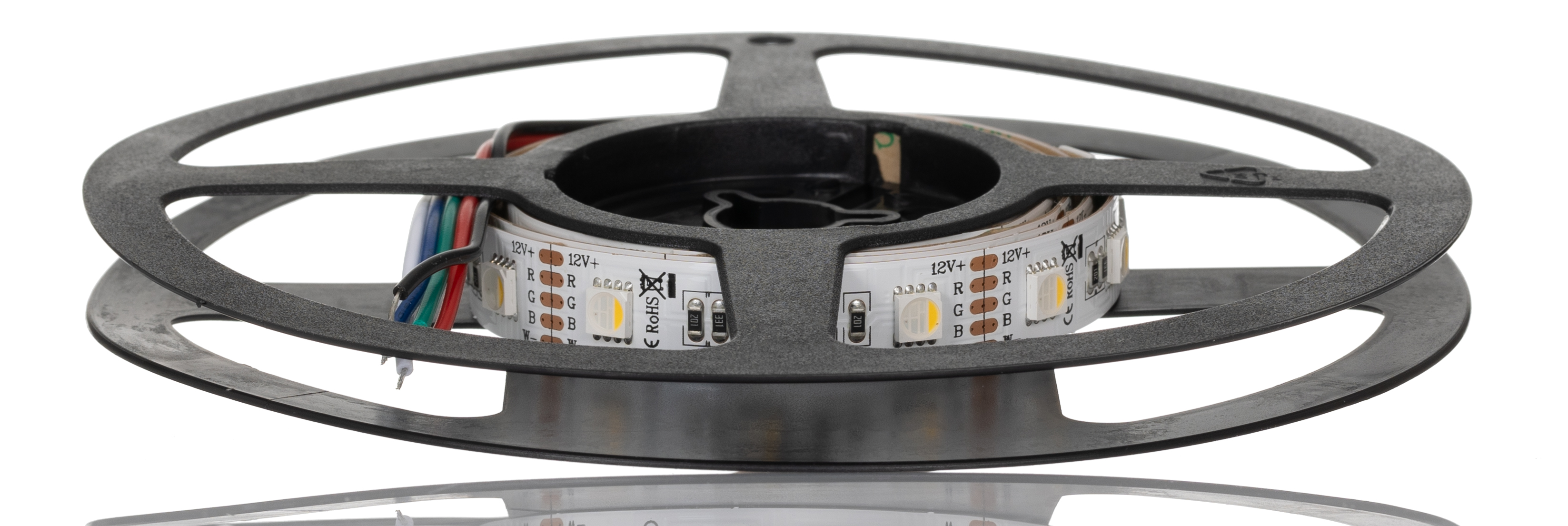 RS PRO 12V dc Blue, Green, Red, White LED Strip Light, 4000K Colour Temp, 1m Length