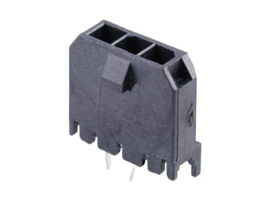 Molex 43650 Series Vertical Through Hole PCB Header, 3 Contact(s), 3 mm Pitch, 1 Row, Shrouded