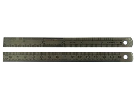RS PRO 6 in, 150 mm Steel Imperial, Metric Ruler