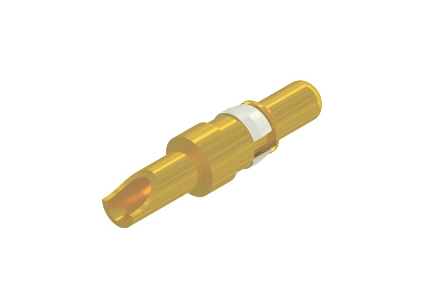 Amphenol CONEC size 3.6mm Male Solder Cup D-Sub Connector Power Contact, Gold Flash over Nickel Power, 14 → 12