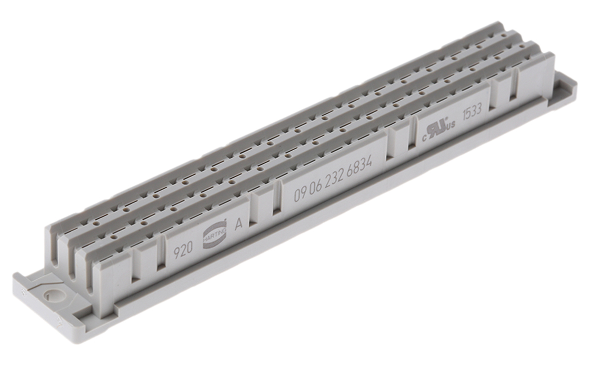 HARTING 32 Way 5.08mm Pitch, Type F Class C2, 2 Row, Straight DIN 41612 Connector, Socket
