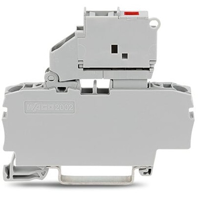 WAGO 2002-1611/1000-542 TOPJOB S Series Grey, 2.5mm², 1-Level, Push In Termination, Fused, ATEX, CSA, IECEx