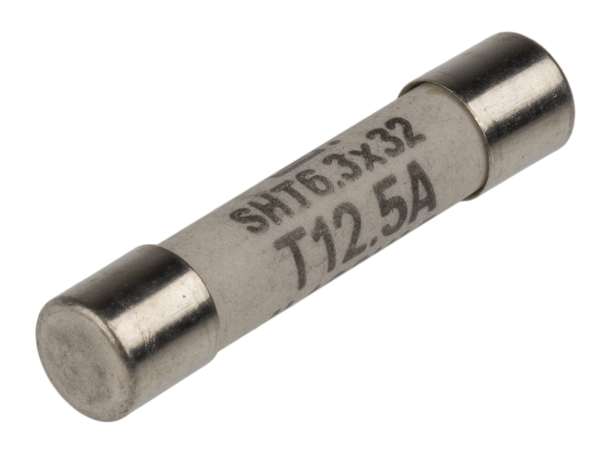 Schurter 12.5A T Ceramic Cartridge Fuse, 6.3 x 32mm