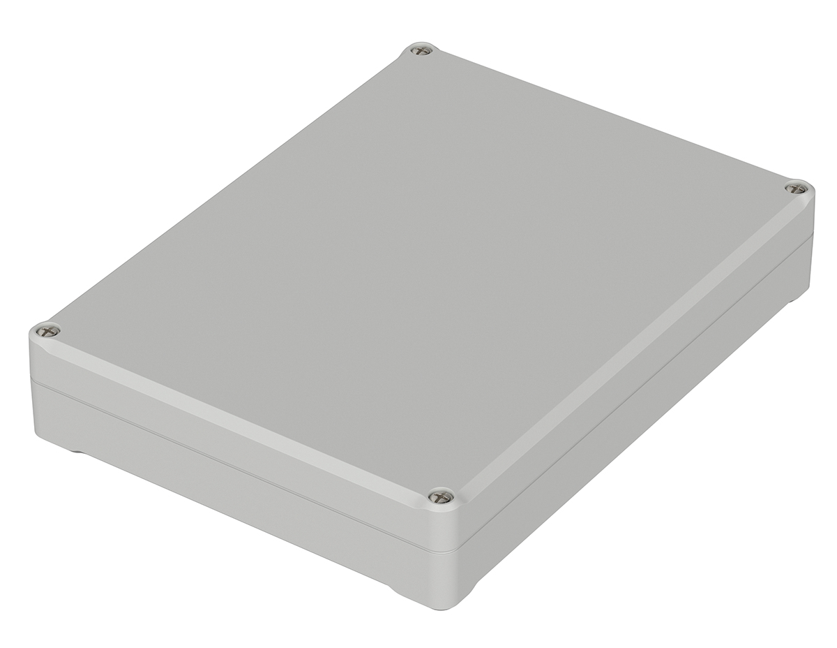 Bopla Euromas II Series Light Grey ABS Enclosure, IP65, Light Grey Lid, 200 x 150 x 37mm