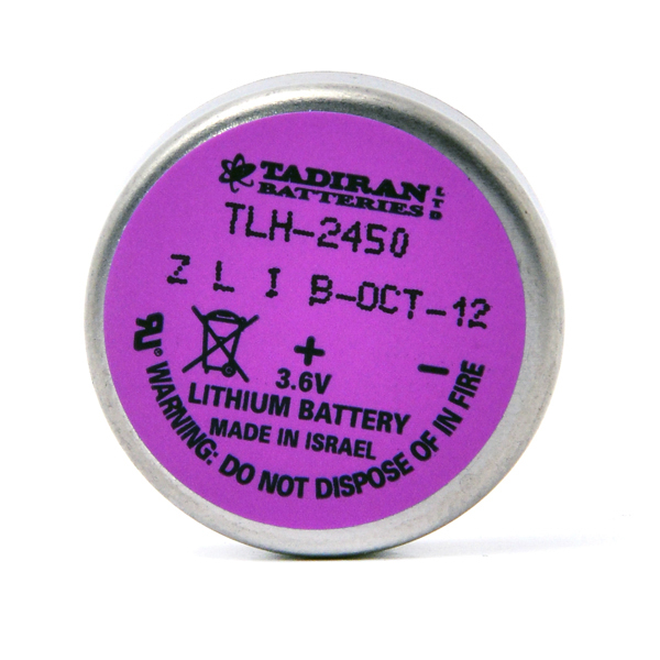 Tadiran CR2450 Button Battery, 3.6V, 24mm Diameter