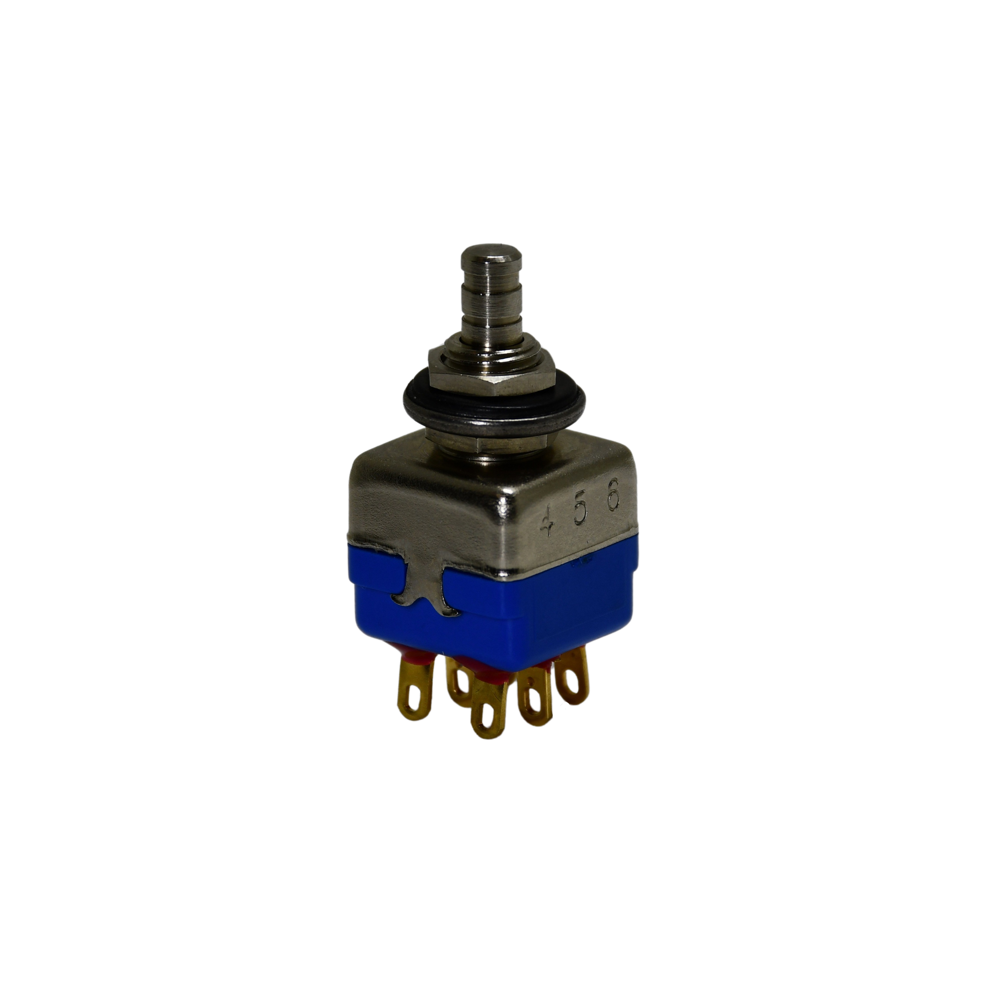 APEM 1300 Series Series Push Button Switch, DP, Bushing, 11.9mm Cutout, On/Mom, 30V dc
