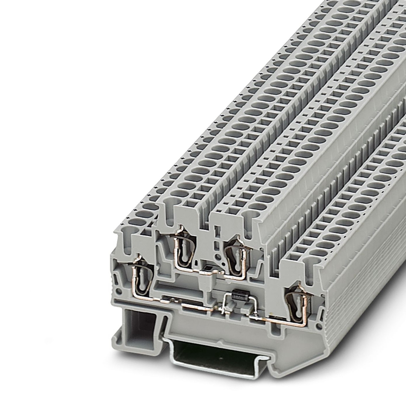 Phoenix Contact 3031571 STTB 2.5-DIO/UL-UR Series Grey, 2.5mm², 2-Level, Spring Cage Termination