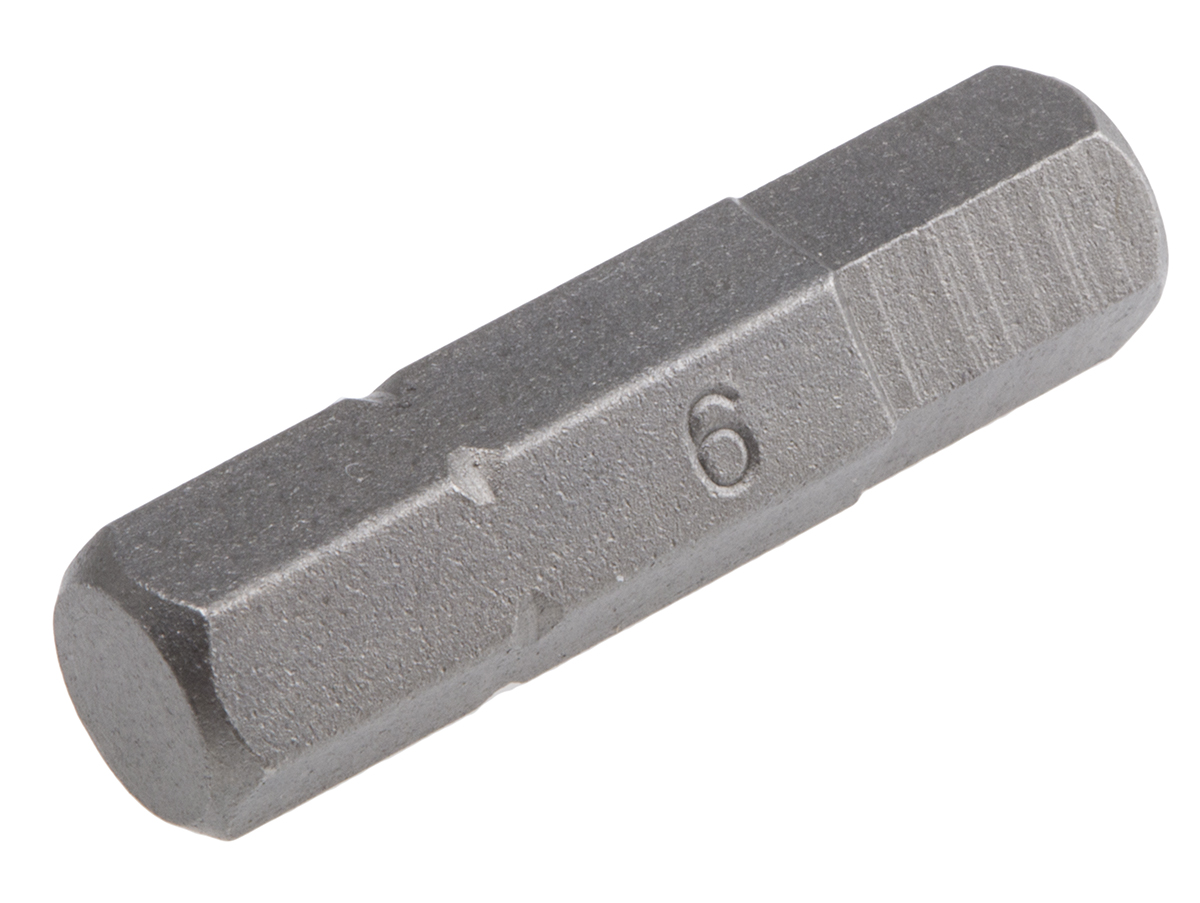 RS PRO Hexagon Screwdriver Bit, 6 mm Tip