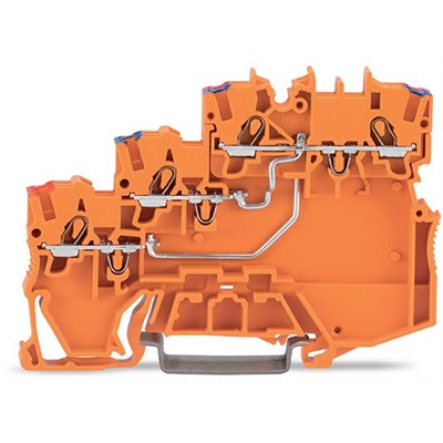WAGO 2000-5372 TOPJOB S Series Orange, 1mm², 3-Level, Push-In Cage Clamp Termination
