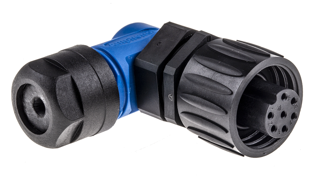 Amphenol Industrial Circular Connector, 6 Contacts, Cable, Standard Connector, Plug, Female, IP67, Ecomate M Series