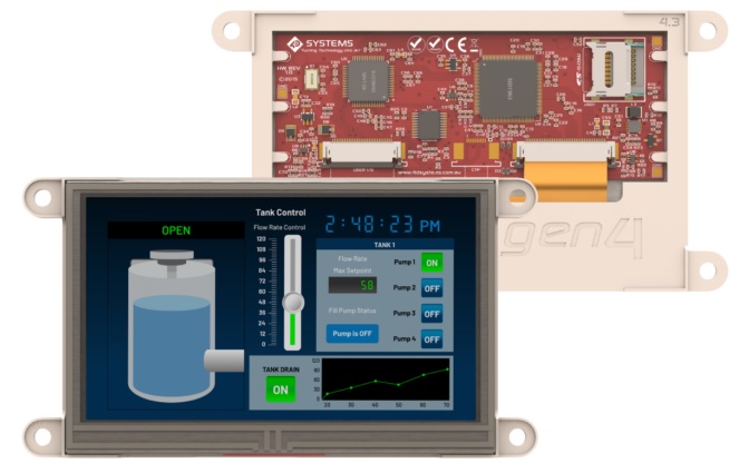 4D Systems gen4-uLCD-43DT-SB TFT LCD Colour Display / Touch Screen, 4.3in, 480 x 272pixels