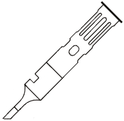 Weller 60 01 03 2 mm Bevel Soldering Iron Tip for use with WP60