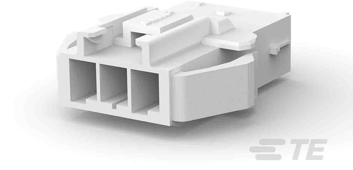 TE Connectivity, Power Double Lock Female Connector Housing, 3.96mm Pitch, 3 Way, 1 Row