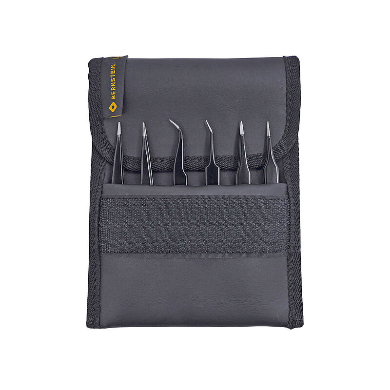 Bernstein 110 mm, Stainless Steel, Pointed, ESD Tweezer Set