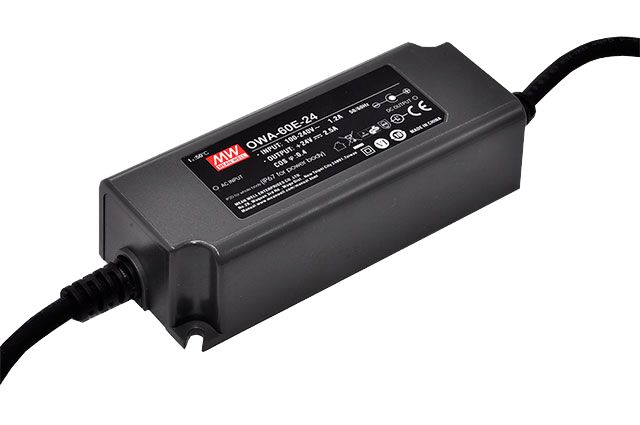 MEAN WELL 60W Plug-In AC/DC Adapter 24V dc Output, 2.5A Output