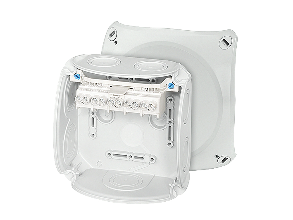 HENSEL DK Series Grey Polypropylene Terminal Box, IP66, 5 Terminals, 77 x 130 x 130mm