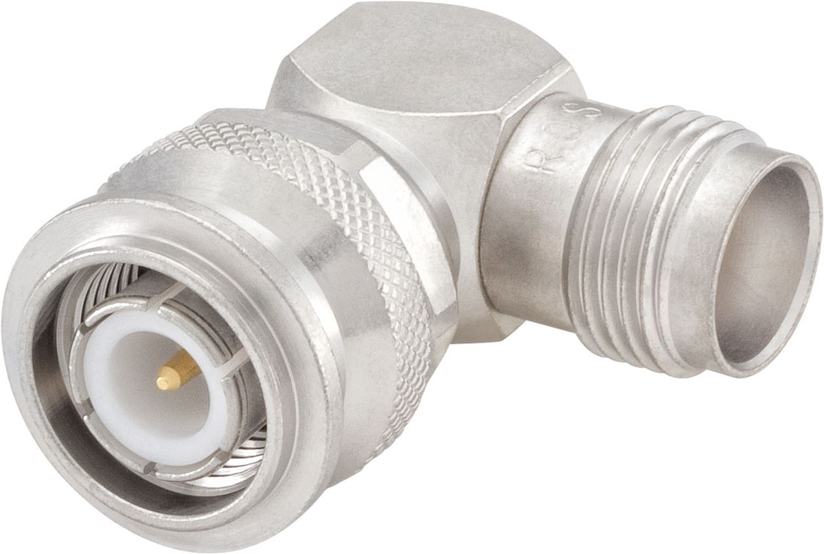 Rosenberger Right Angle 50Ω RF Adapter TNC Plug to TNC Socket 10GHz