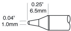 Metcal STTC 1 mm Conical Soldering Iron Tip for use with MX-H1-AV, MX-RM3E