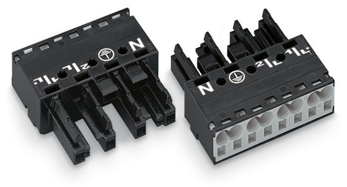 WAGO 770 Series Socket, 4-Pole, Female, Cable Mount, 25A, IP20