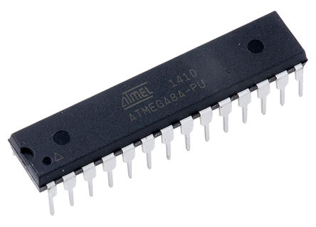 Microchip ATMEGA8A-PU, 8 bit AVR, ATMEGA8A Microcontroller, 16 MHz, 8kB FLASH, 28-Pin PDIP