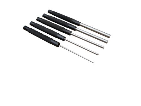 RS PRO 5-Piece Punch Set, Parallel Pin Punch, 3.2 - 9.5 mm Shank, 205 mm Overall