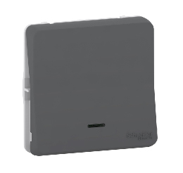 Schneider Electric Grey Push Button Light Switch, 1 Gang, Mureva Styl