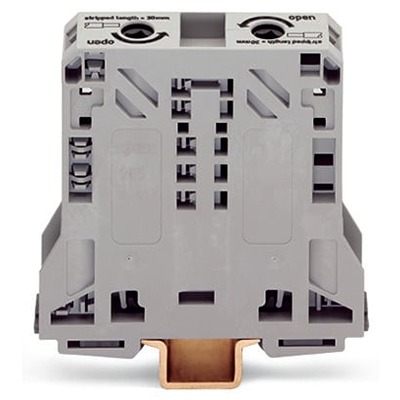WAGO 285-150-1 285 Series Grey, 50mm², 2-Level, Cage Clamp Termination