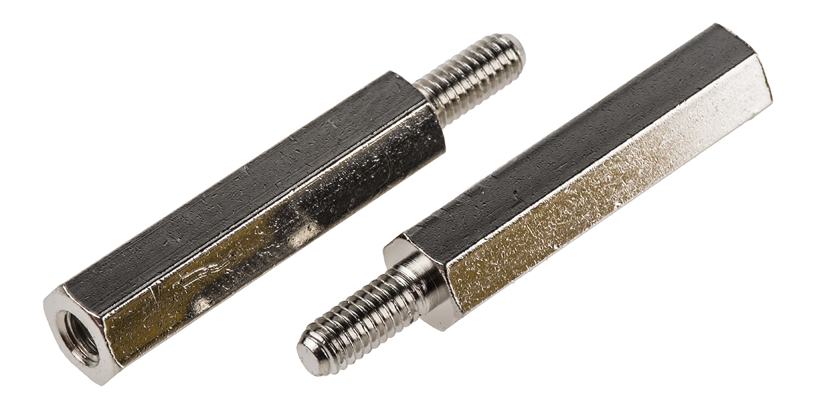 Essentra Standoff, M4 Thread, 30mm Body, Brass, Male/Female