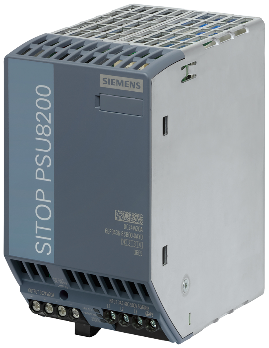 Siemens SITOP Switched Mode DIN Rail Power Supply, 320 → 575V ac ac Input, 24V dc dc Output, 20A Output, 480W