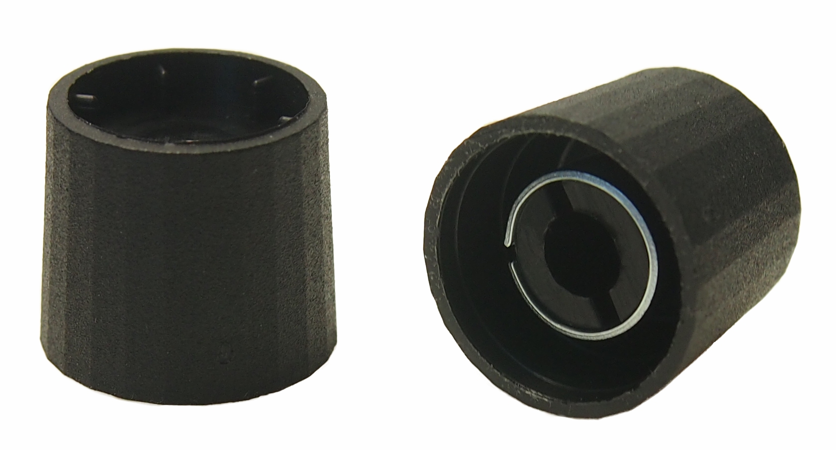 RS PRO 19.7mm Black Potentiometer Knob for 6mm Shaft D Shaped