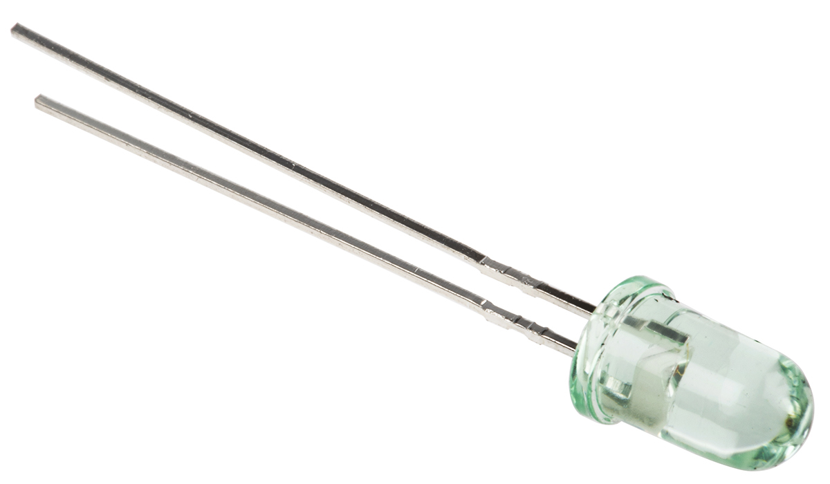 Broadcom2.2 V Green LED 5mm Through Hole, HLMP-C515