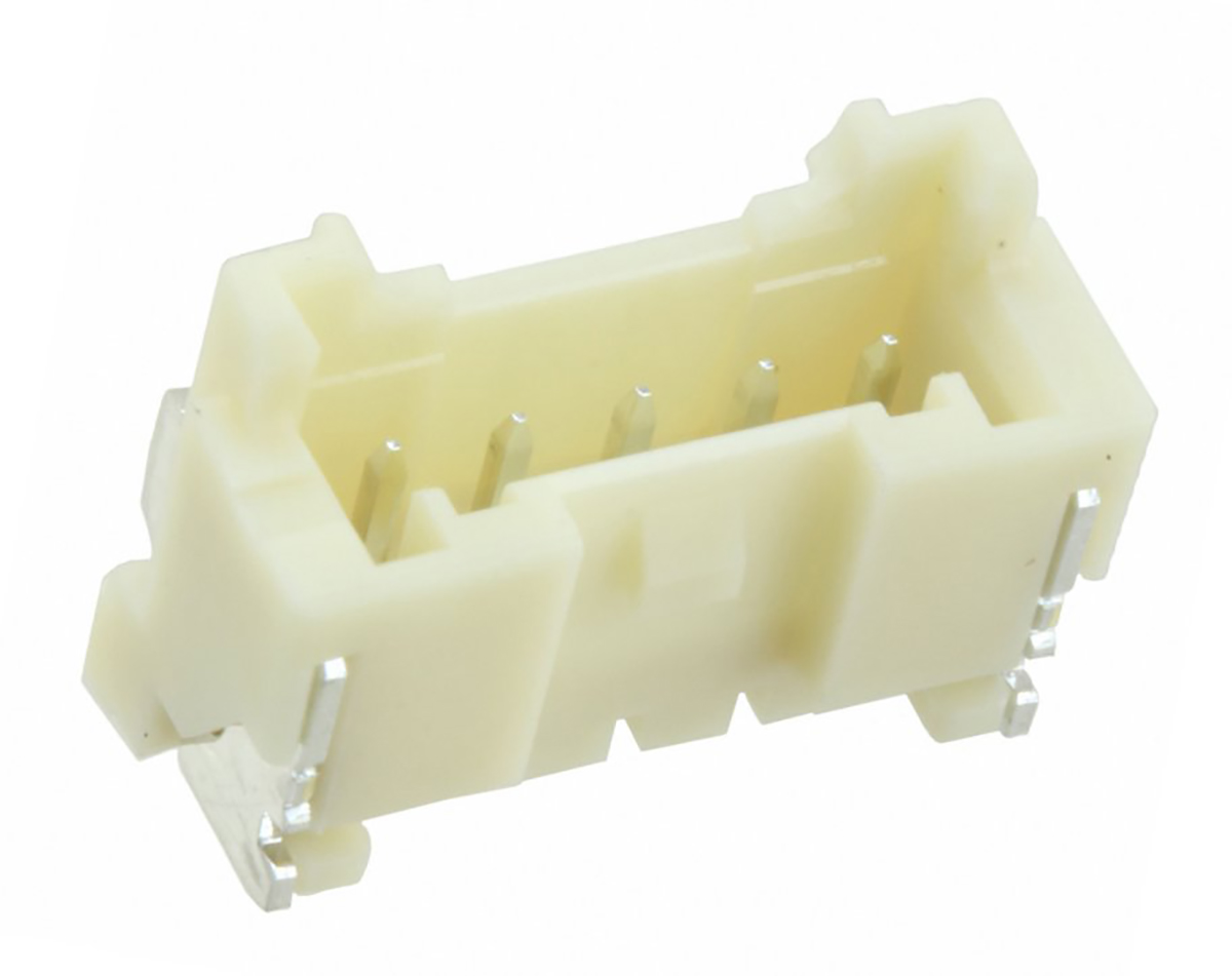 JST PA Series Right Angle Surface PCB Header, 5 Contact(s), 2 mm Pitch, 1 Row, Shrouded