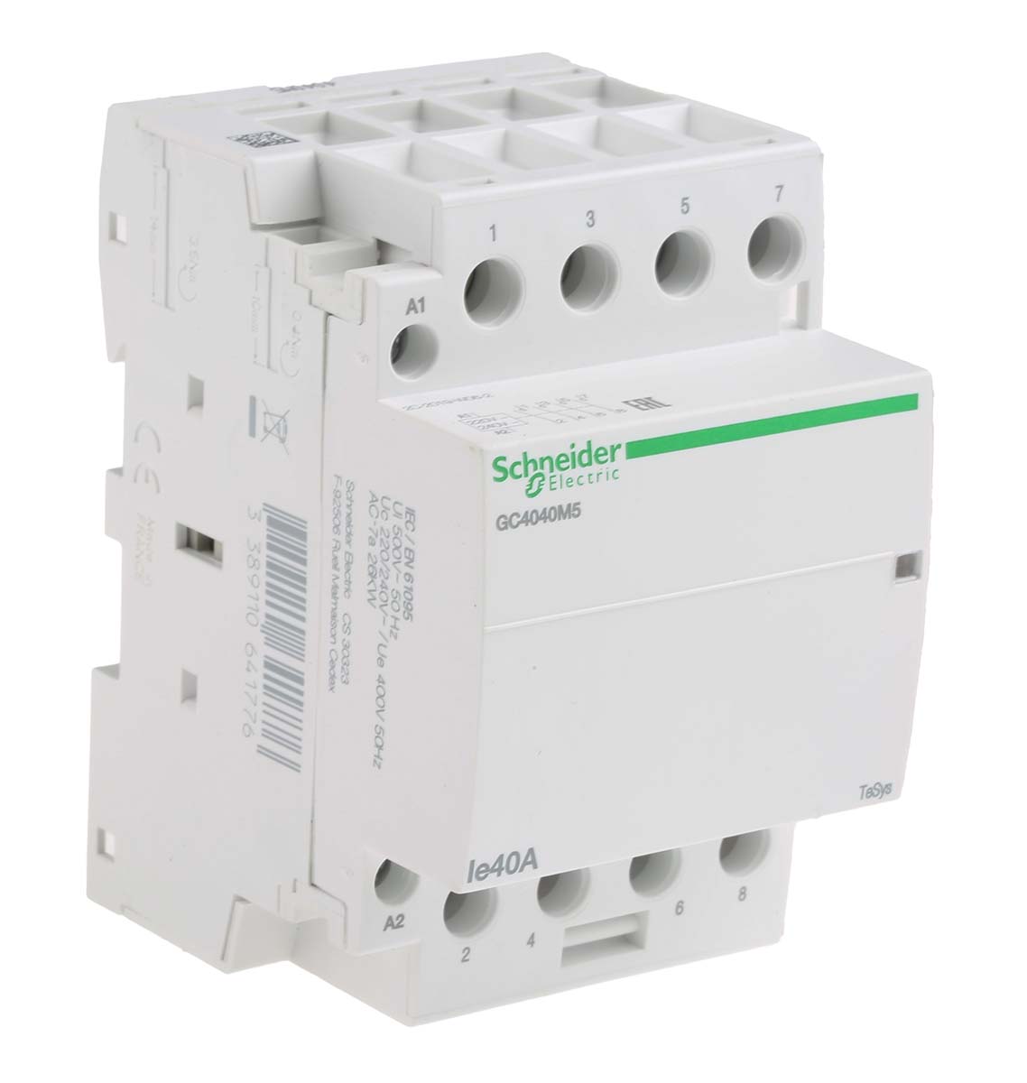 Schneider Electric GC40 Series Contactor, 230 V ac Coil, 4-Pole, 40 A, 4NO, 415 V ac
