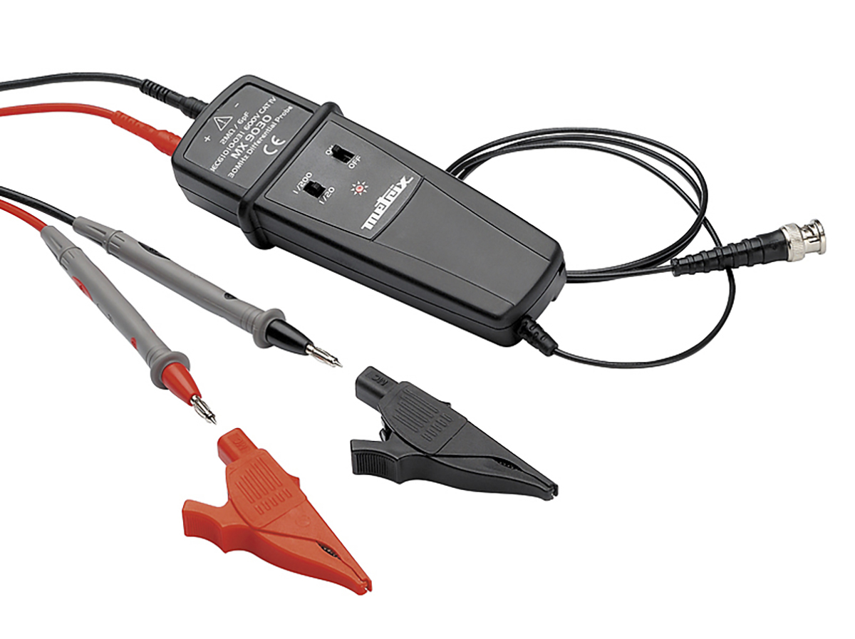 Metrix MX 9030-Z Oscilloscope Probe, Differential Type, 30MHz, 1:1, 1:20, 1:200