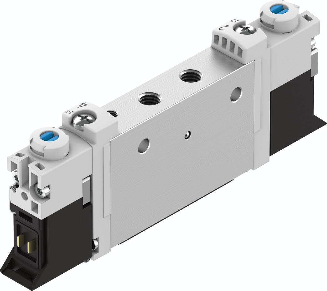 Festo 2x3/2 Closed, Monostable Solenoid Valve - Electrical Metric M5 VUVG Series 24V dc, 566454