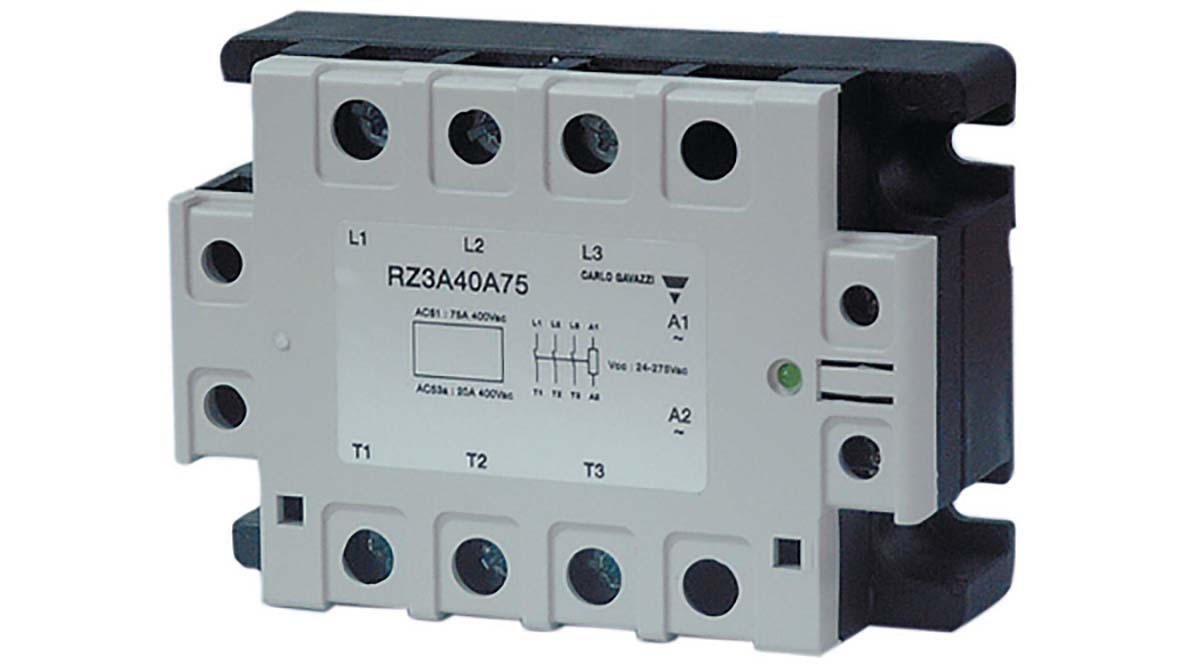 Carlo Gavazzi RZ3A Series Solid State Relay, 25 A Load, Panel Mount, 440 V ac Load