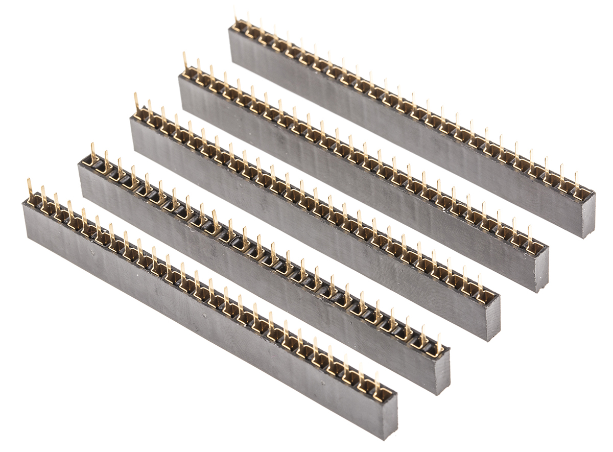 Winslow Straight Through Hole Mount PCB Socket, 25-Contact, 1-Row, 2.54mm Pitch, Solder Termination