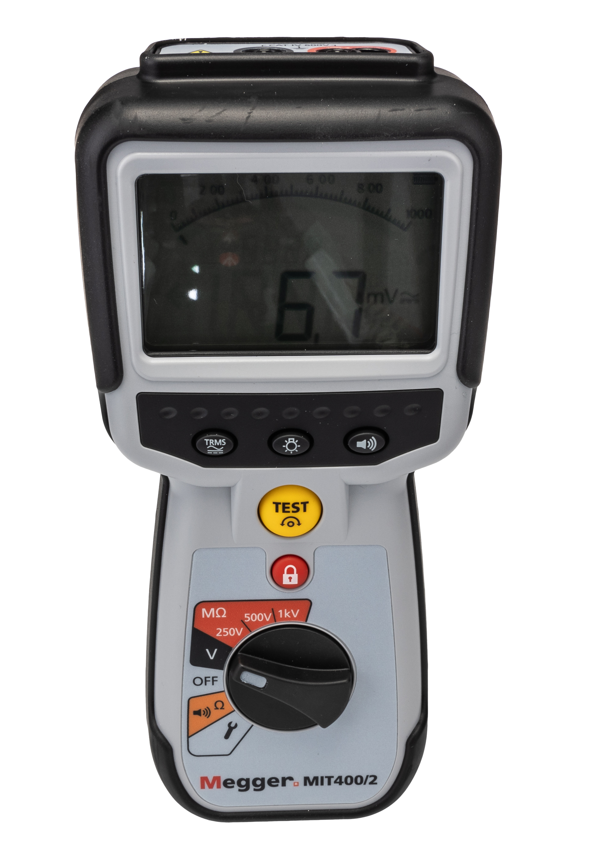 Megger MIT400 2 Insulation Tester, 10V Min, 1000V Max, 200GΩ Max, CAT IV - UKAS Calibration