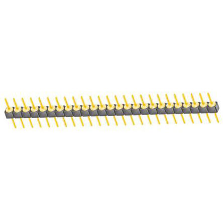 Samtec TS Series Straight Through Hole Pin Header, 25 Contact(s), 2.54 mm Pitch, 1 Row, Unshrouded