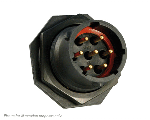 Souriau Sunbank by Eaton Circular Connector, 7 Contacts, Panel, Standard Connector, Plug, Male, IP68, IP69K, UTS Series