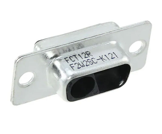 FCT from Molex 172704 2 Way Panel Mount D-sub Connector Socket, 6.86mm Pitch, with 4-40 Screw Locks