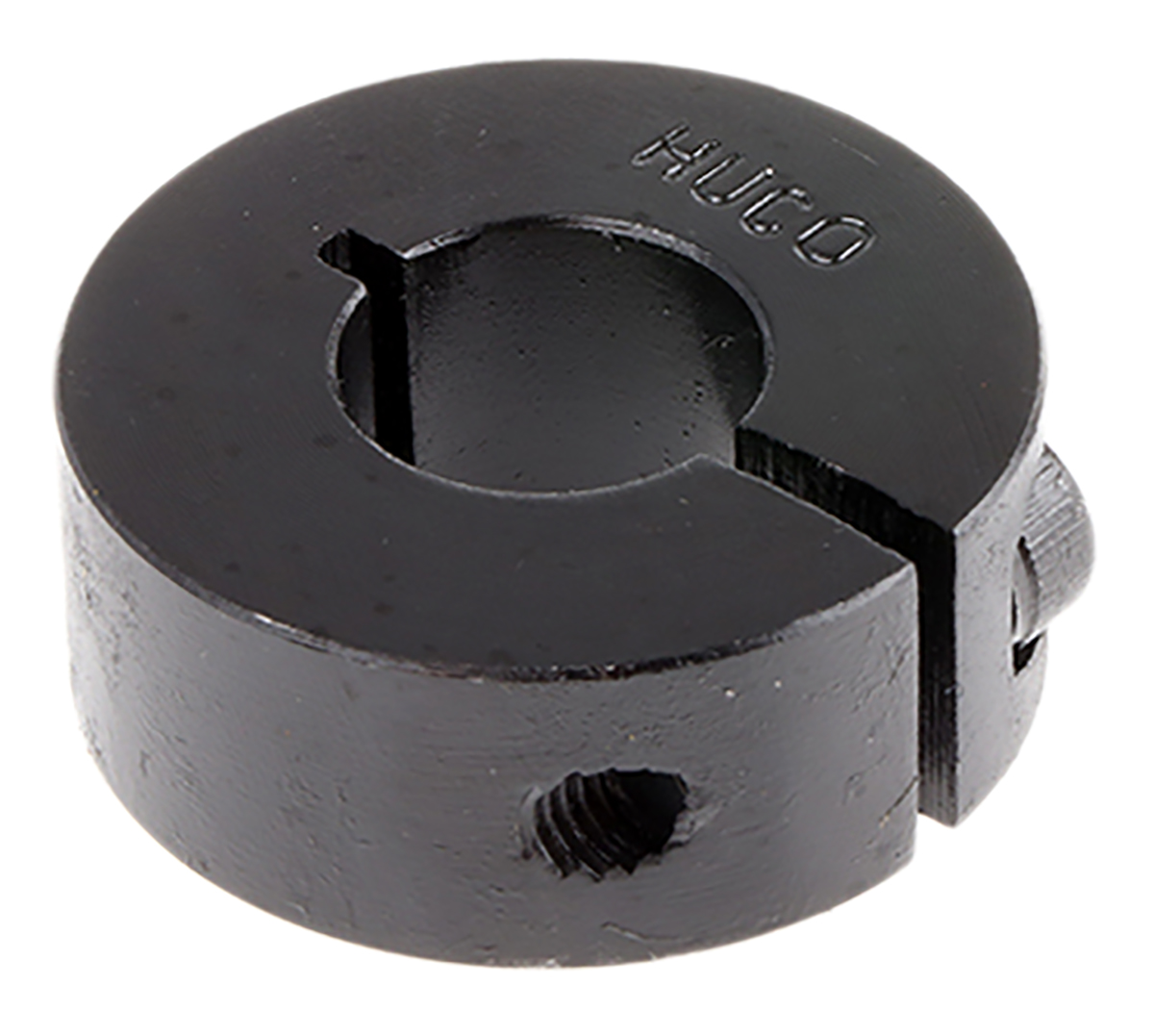 Huco Shaft Collar, One Piece, Clamp Screw, Bore 12mm, OD 28mm, W 11mm, Steel