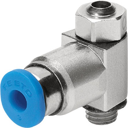 Festo Manual Flow Control Pneumatic Control Valve GRLO Series, Metric M3, M3, 175042
