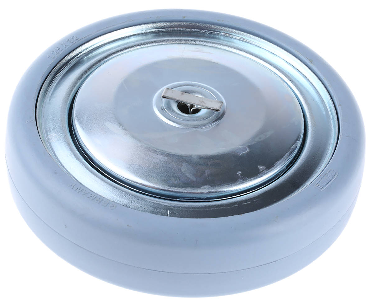 Tente Grey Rubber Non-Marking Trolley Wheel, 100kg